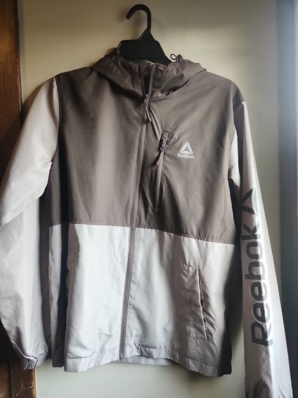 Reebok Men's Two-Tone Brown Hooded Jacket